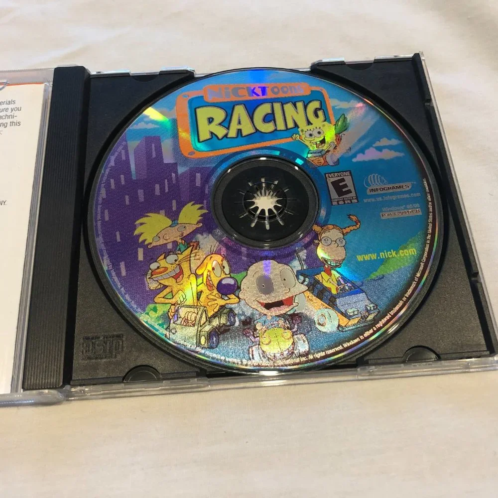 Nicktoons Racing - Kids PC Game Nickelodeon Spongebob CD Rom Windows 95/…